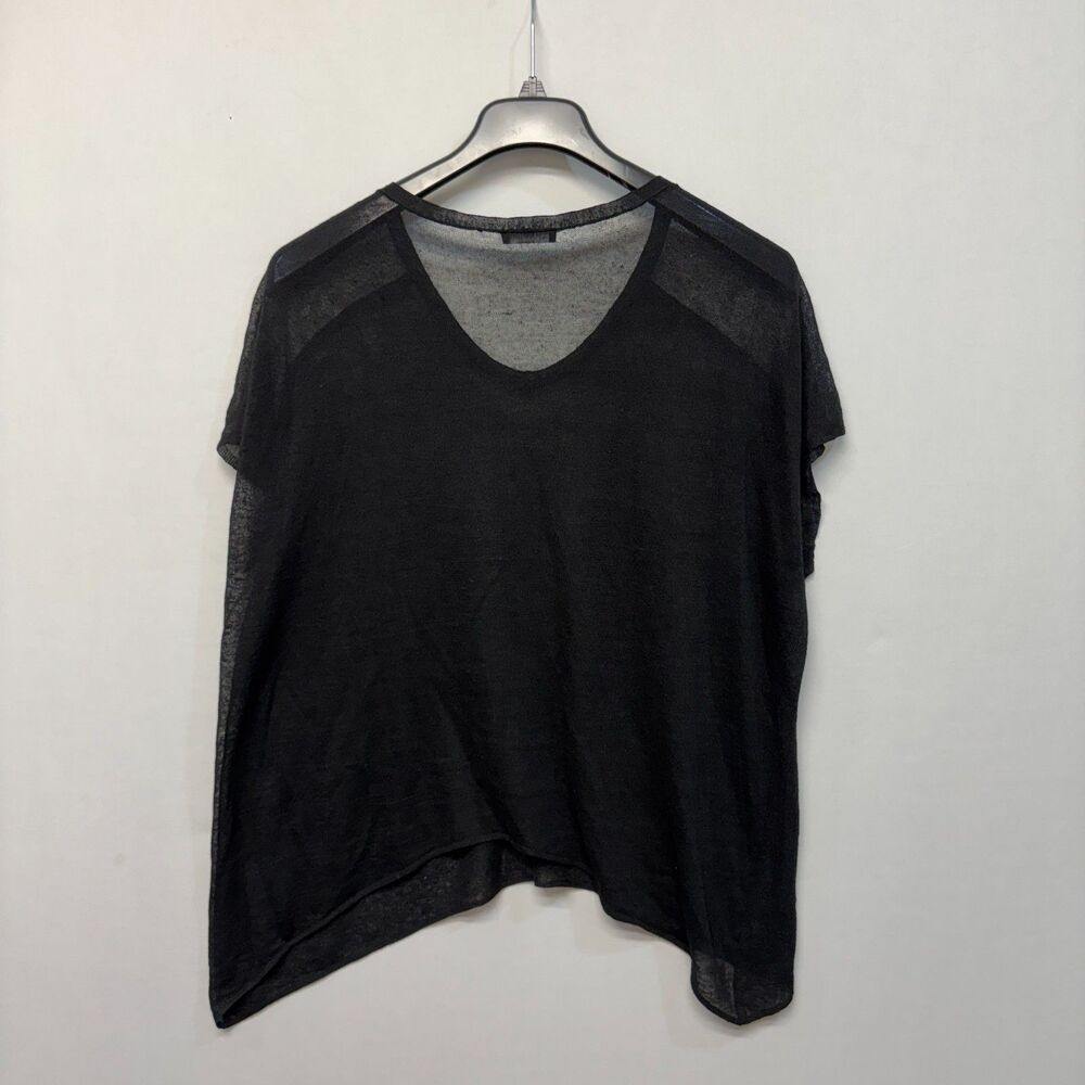 Eileen Fisher Women Knit Blouse Top Shirt Size 1X Black D030 -26 - Picture 10 of 13